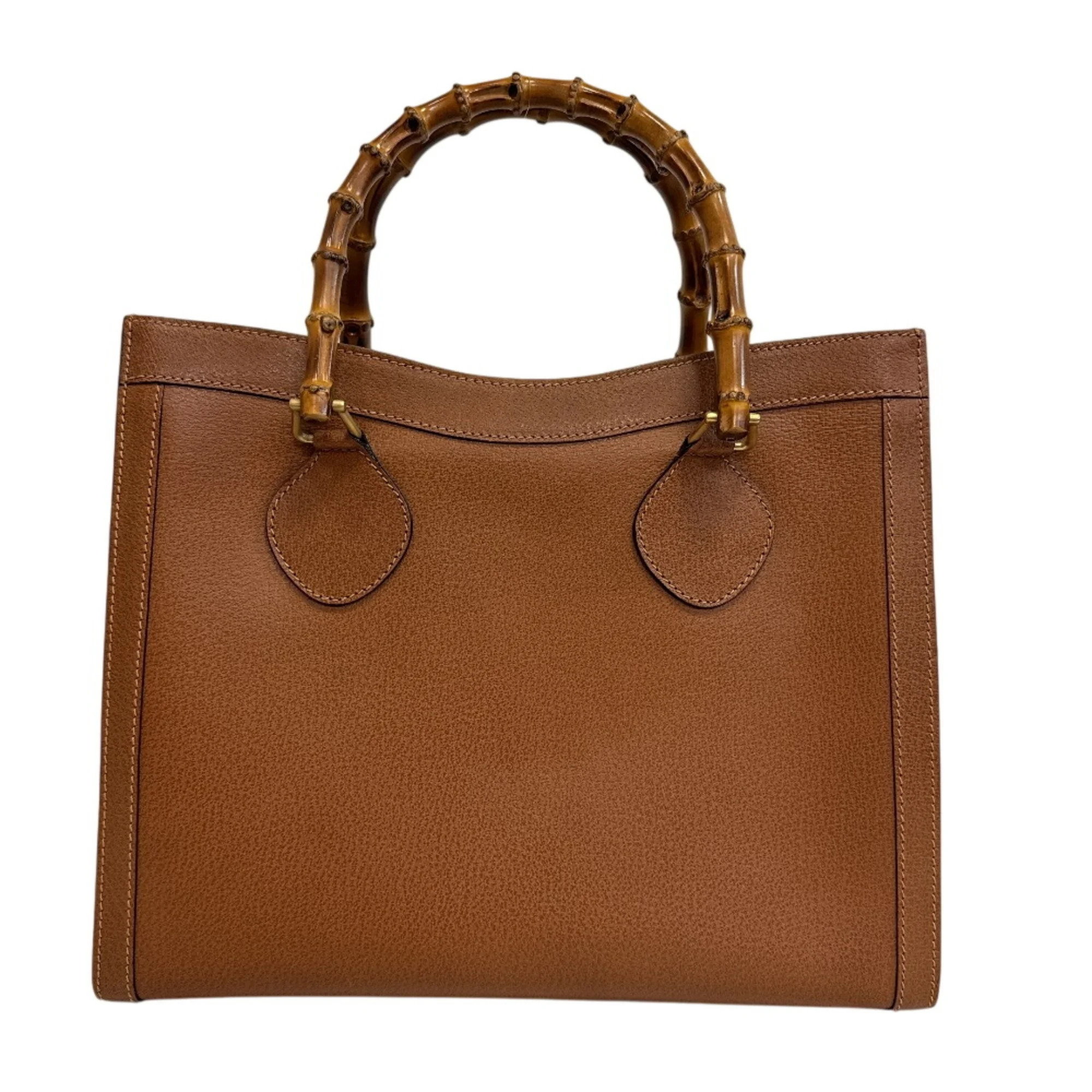 Gucci Business Bag Bamboo Tote Brown